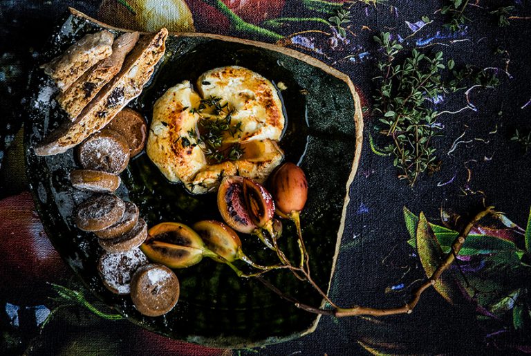 RECIPE Baked Goat’s Cheese with Honey & Thyme Babylonstoren